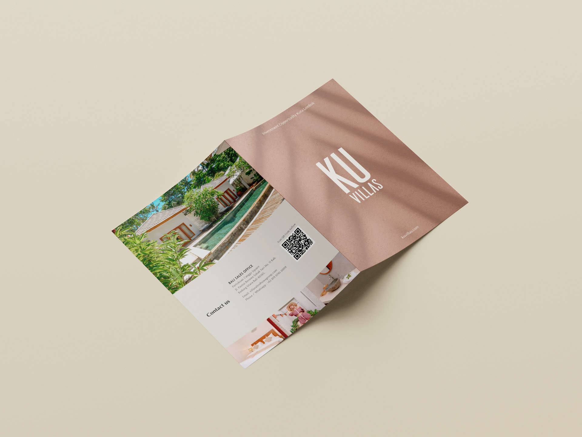 The Bukit Studio | Ku Villas Lombok A4 folded flyer