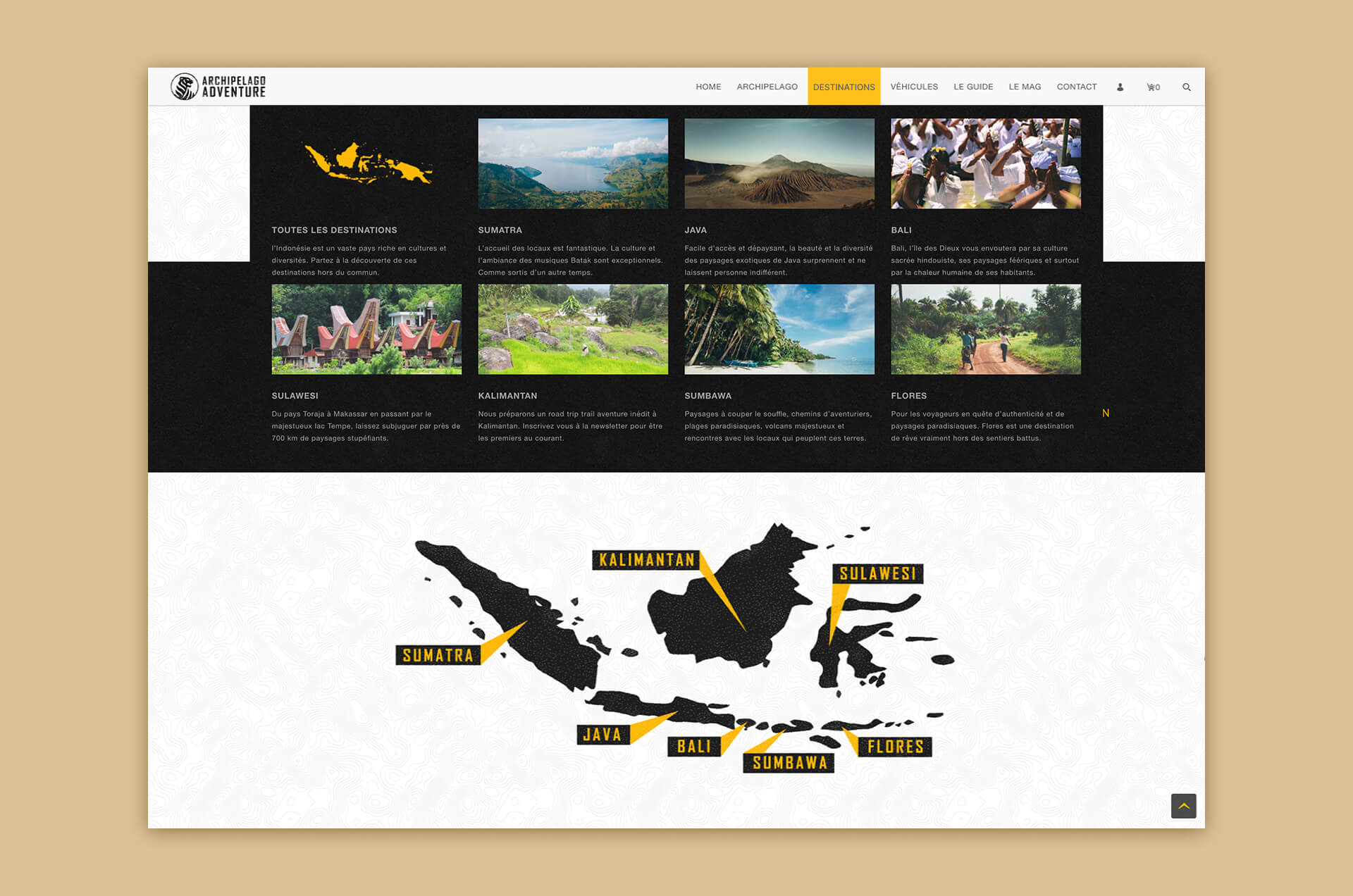The Bukit Studio | Archipelago Adventure mega menu website page